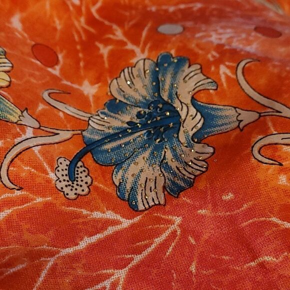 Good Times woman's orange caftan - Picture 6 of 10